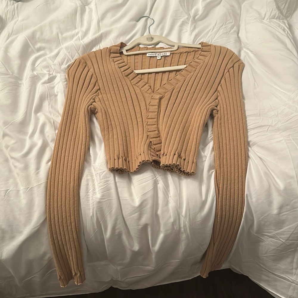 Brown crop sweater